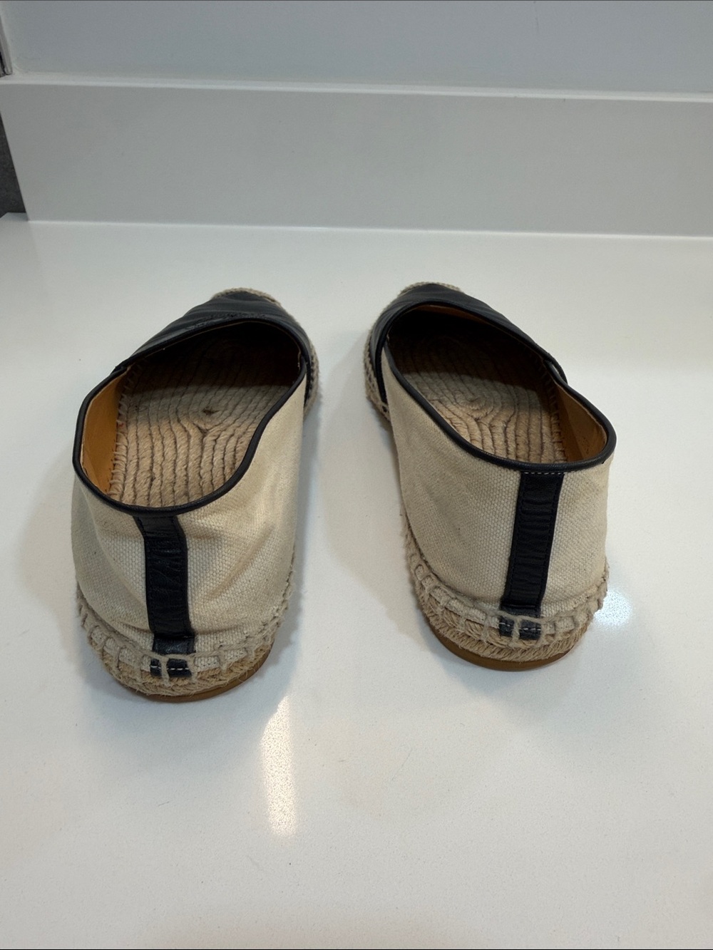 Gucci Black Leather Espadrille Slip-On Loafers - Picture 4 of 8